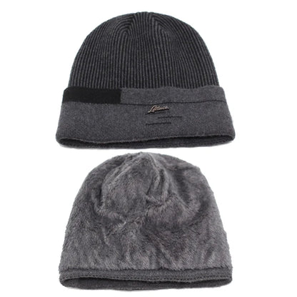 Skullies Beanies Men Scarf Knitted Hat Cap Male plus Gorras Bonnet Warm Wool Thick Winter Hats for Men Women Beanie Hat