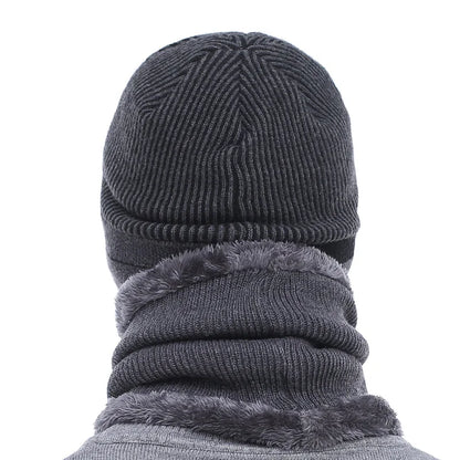Skullies Beanies Men Scarf Knitted Hat Cap Male plus Gorras Bonnet Warm Wool Thick Winter Hats for Men Women Beanie Hat