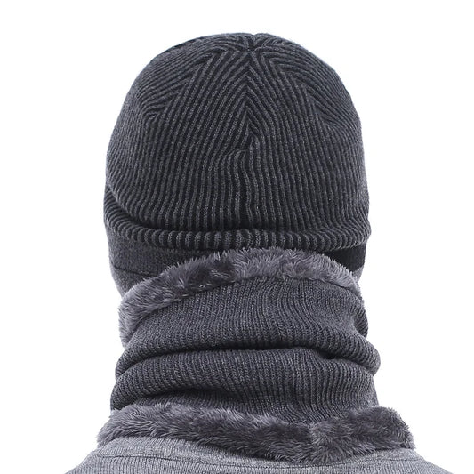Skullies Beanies Men Scarf Knitted Hat Cap Male plus Gorras Bonnet Warm Wool Thick Winter Hats for Men Women Beanie Hat